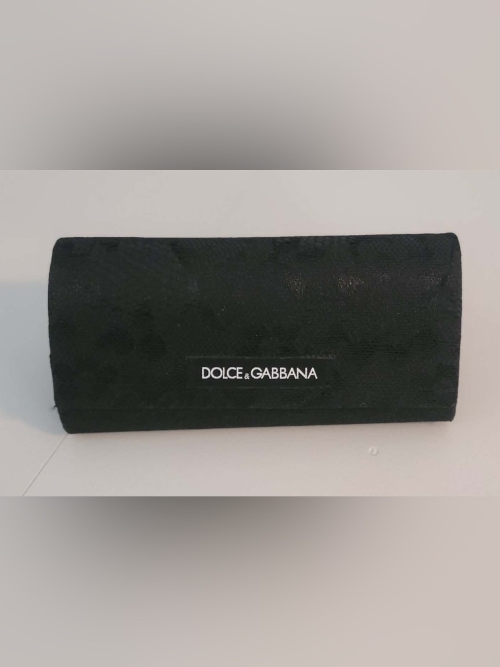 Dolce & Gabbana Black Textured Fabric Sunglass Case